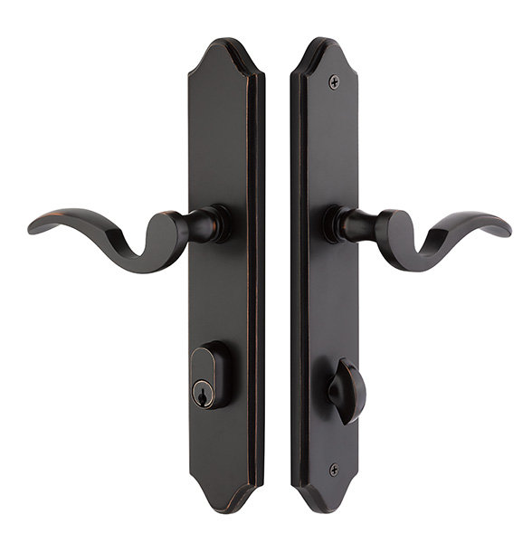 Emtek 10 Inch Stretto Concord KEYED Sideplate Lock for Non-Standard Bore Holes