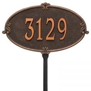 Whitehall Personalized Montecarlo Plaque - Standard - Lawn - 1 Line