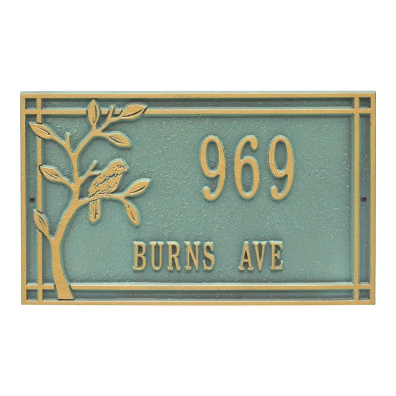 Whitehall Personalized Woodridge Bird Plaque - Standard - Wall - 2 Line