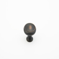 Schaub Traditional Designs Round Knob 1 1/4 inch dia Raised Edge Michelangelo Bronze