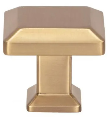 Atlas Homewares Sweetbriar lane Square Knob 1 1/4 Inch Warm Brass