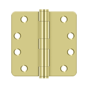 Deltana 4 x 4 Inch 1/4 Inch Radius Corner Heavy Duty Steel Hinge - Pair