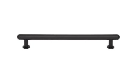 Top Knobs TK3334BLK Lambert 7 9/16 Inch Pull Flat Black