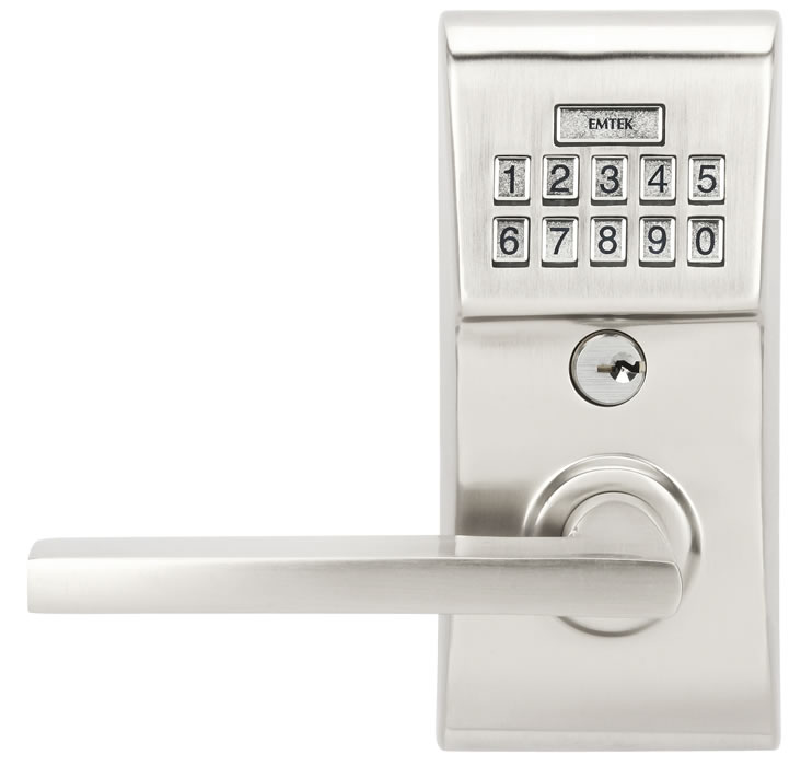 Emtek Modern Brass Keyless Leverset Storeroom/Gate Function E2220