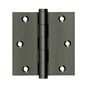 Deltana Square Hinge 3 1/2 Inch x 3 1/2 Inch Antique Nickel