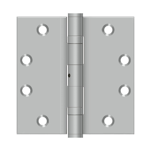 Deltana 4 1/2 x 4 1/2 Inch Square Corner NRP Ball Bearing Stainless Steel Hinge - Pair