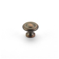 Schaub Colonial 1 1/4 inch Diameter Round Knob in Aurora Bronze
