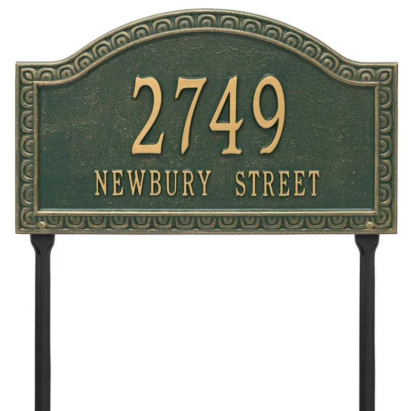 Whitehall Personalized Penhurst Plaque - Grande - lawn- 2 Line