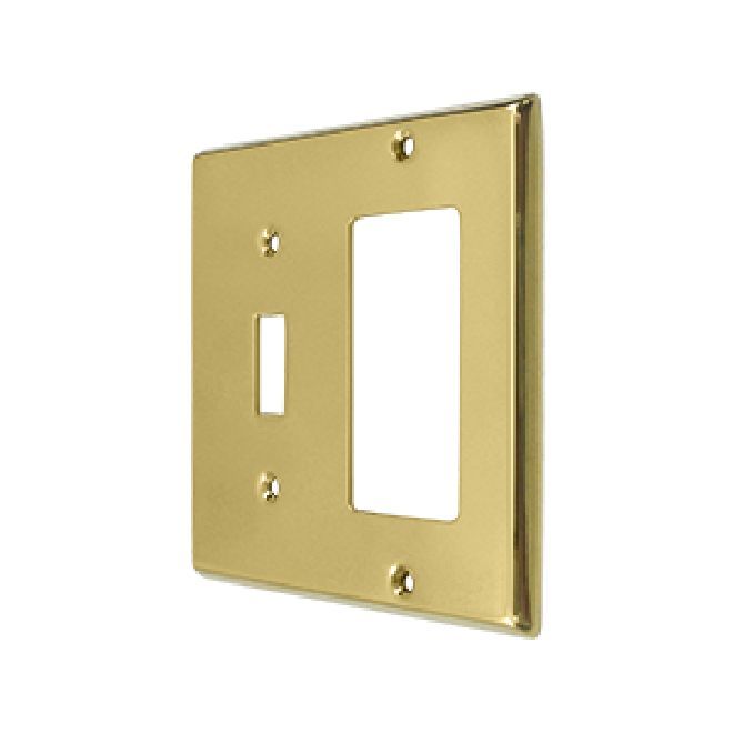 Deltana Solid Brass Single Switch/Single Rocker Switch Plate
