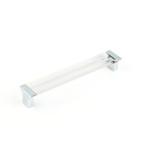 Schaub Positano 160 mm CC Clear Cabinet Pull in Polished Chrome