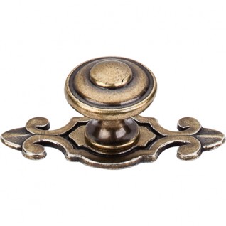 Top Knobs M31 Canterbury Knob 1 1/4 Inch W/ Backplate German Bronze