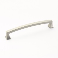 Schaub Menlo Park Arched Pull 6 inch cc Satin Nickel