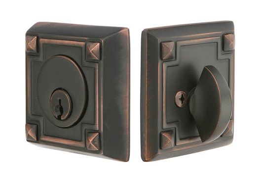 Emtek Arts & Crafts Style Single Cylinder Deadbolt