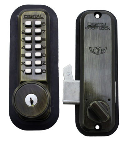Lockey 2500KO Mechanical Keyless Surface Mount Hook Bolt with Key Override