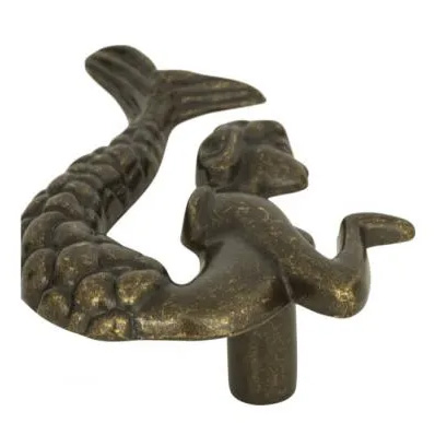 Atlas Homewares Mermaid Knob Left 2 1/2 Inch Burnished Bronze