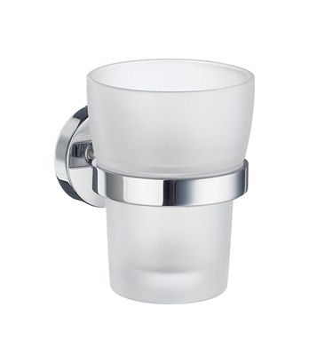 Smedbo Home Collection Wall mount Holder with Glass Tumbler