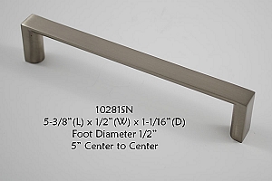 Residential Essentials 10281 Cabinet Pull in Satin Nickel