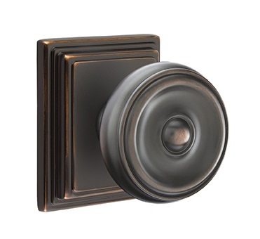 Emtek Waverly Knob with Wilshire Rosette