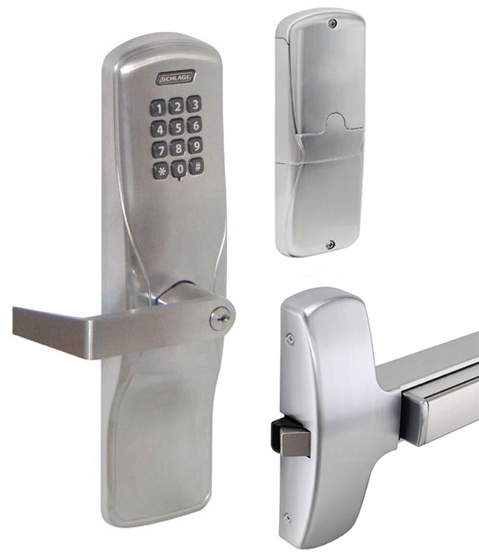 Schlage CO100 Keyless Lock with Falcon Panic Bar Set