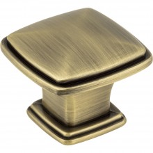 Hardware Resources Milan 1 1 3/16 inch Cabinet Knob in Brushed Antique Brass