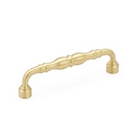Schaub Colonial 6 inch CC Cabinet Pull in Satin Brass