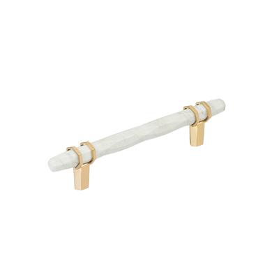 Amerock Carrione 5-1/16 Inch cc Cabinet Pull Marble White/Champagne Bronze