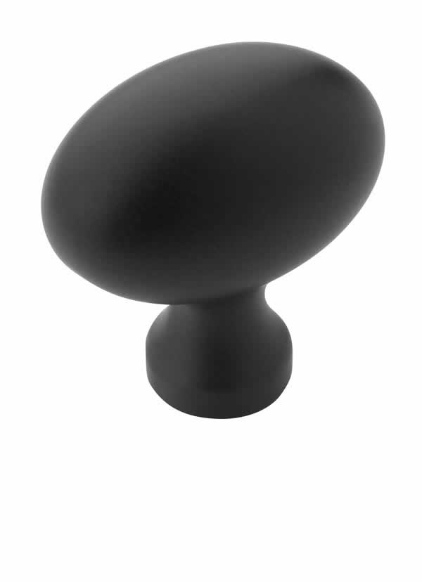 Amerock Allison Value 1 3/8 Inch Flat Black Oval Cabinet Knob