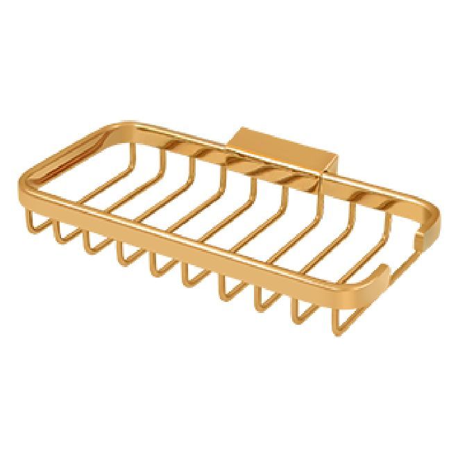 Deltana Solid Brass 8 Inch Rectangular Corner Wire Basket