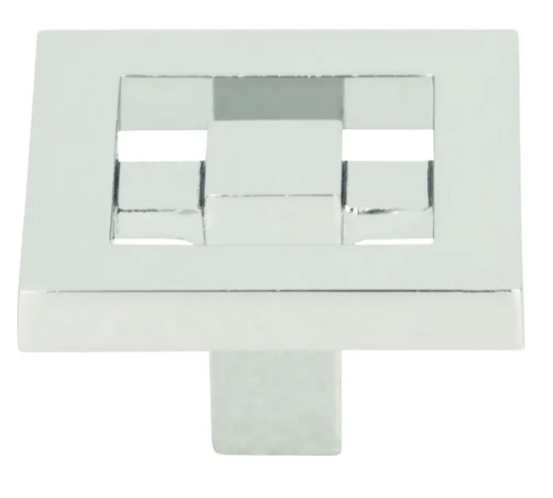 Atlas Homewares Nobu Square Knob 1 3/8 Inch Polished Chrome
