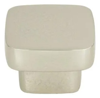 Atlas Homewares Chunky Square Knob Medium 1 7/16 Inch Polished Nickel