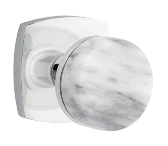 Emtek Conical Marble Door Knob with Urban Modern Rosette