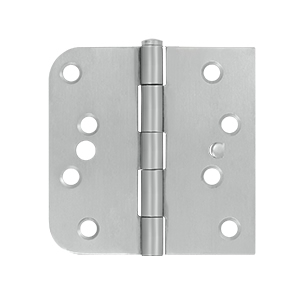 Deltana 4 x 4 Inch Stainless Steel 5/8 Inch Radius x Square Corner Security Hinge - Pair