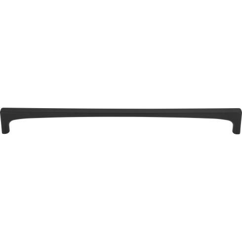 Top Knobs TK1016BLK Riverside Pull 8 13/16 Inch CC Flat Black