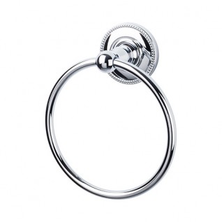 Top Knobs ED5PCA Edwardian Beaded Towel Ring Polished Chrome