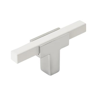 Amerock Urbanite 2-3/4 Inch Cabinet Knob Polished Chrome/White