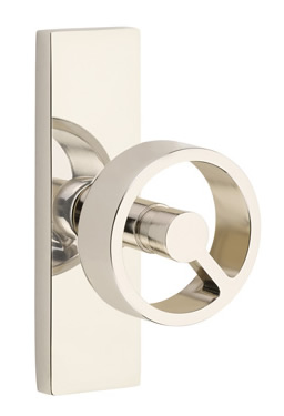 Emtek Spoke Door Knob with 1.5 Inch x 5 Inch Stretto Rosette