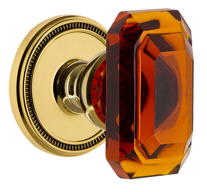 Grandeur Soleil Rosette with Baguette Amber Knob