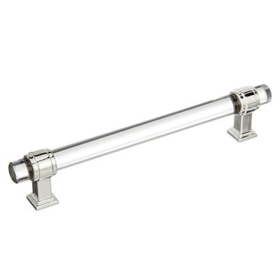Amerock Glacio 6-5/16 Inch cc Cabinet Pull Clear/Polished Nickel