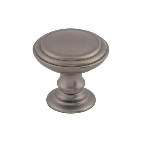Top Knobs TK321AG Reeded Knob 1 1/2 Inch Ash Gray