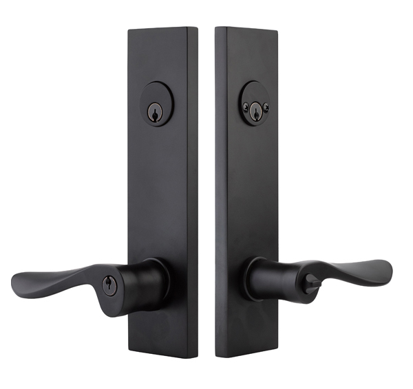 Emtek Modern Rectangular Two Point Double Cylinder Sideplate