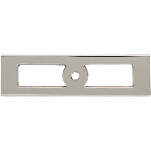 Top Knobs TK922PN Hollin Knob Backplate 3 3/4 Inch Polished Nickel