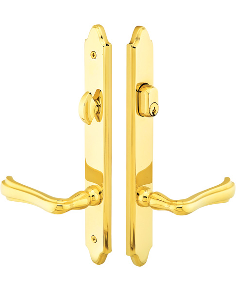 Emtek Configuration 3 Multi Point Lock - 1 1/2 x11 Inch Brass Concord Plate Trim Only