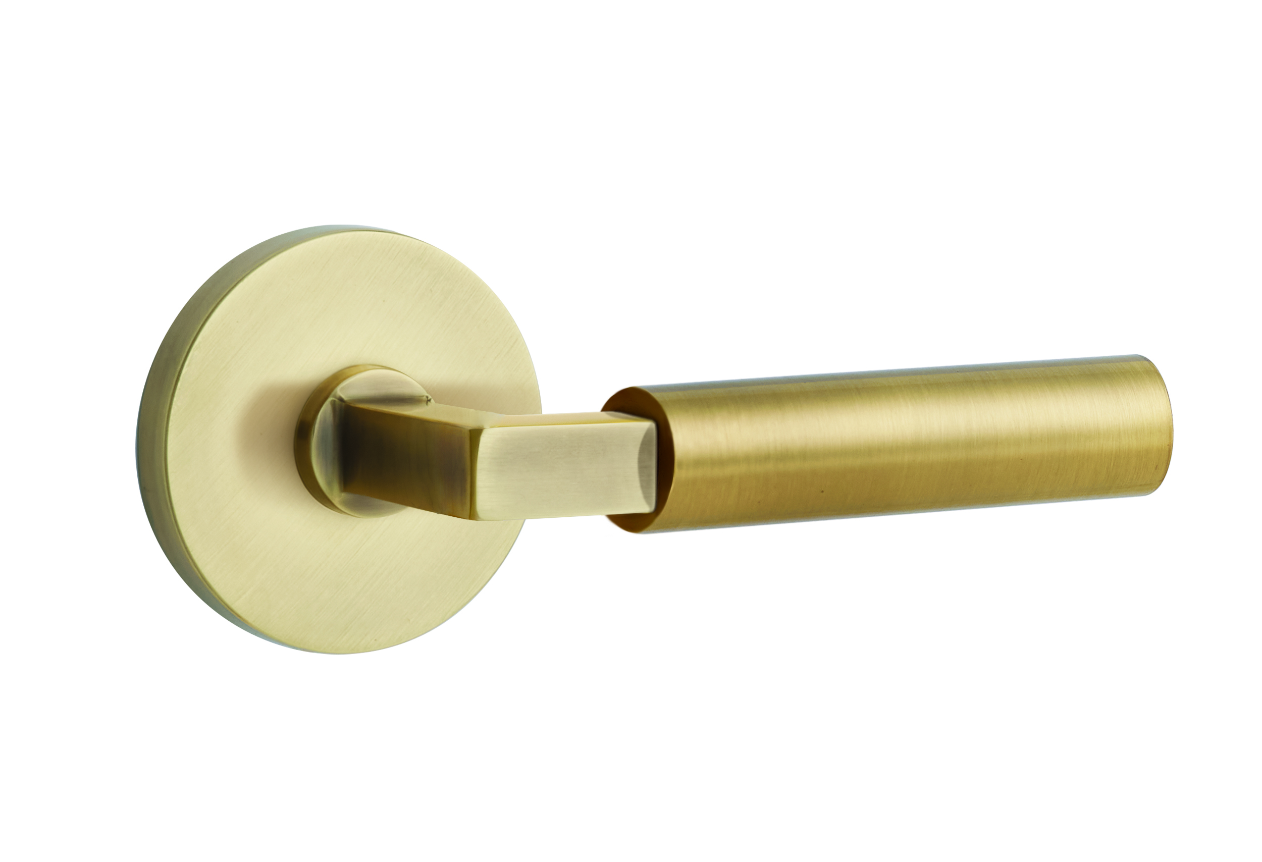 Emtek Smooth Grip L-Square Style Door Lever with Disk Rosette