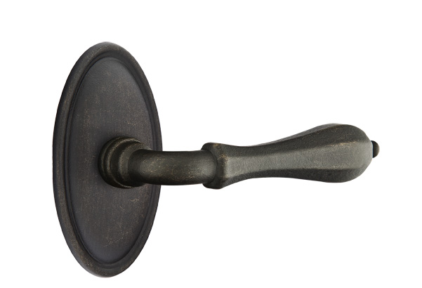 Emtek Lost Wax Octagon Lever Handle with Style 14 Rosette