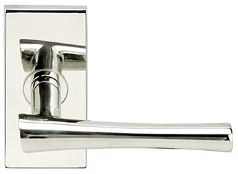 Inox 214 Champagne Lever Handle with Rectangular Rosette