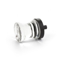 Schaub City Lights 1 1/8 inch Concave Glass Knob in Oil Rubbed Bronze