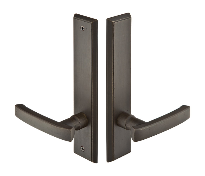 Emtek Configuration 3 Sandcast Rectangular 2X10 Multi Point Lock Trim Only