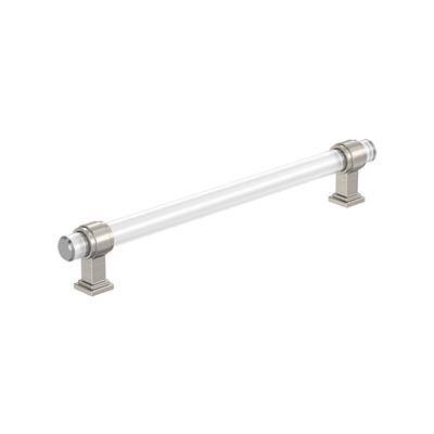 Amerock Glacio 8 Inch cc Cabinet Pull Clear/Satin Nickel