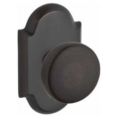 Baldwin Reserve Series Rustic Knob with Rustic Arched Rosette