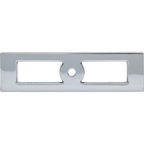 Top Knobs TK922PC Hollin Knob Backplate 3 3/4 Inch Polished Chrome